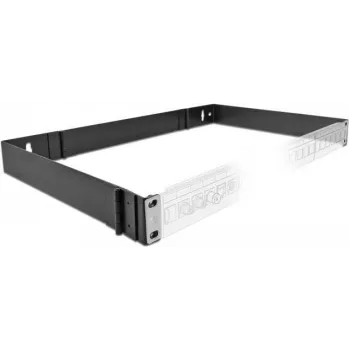 Base de rack DeLOCK 19 polegadas rack de montagem na parede 1U rebatível preto