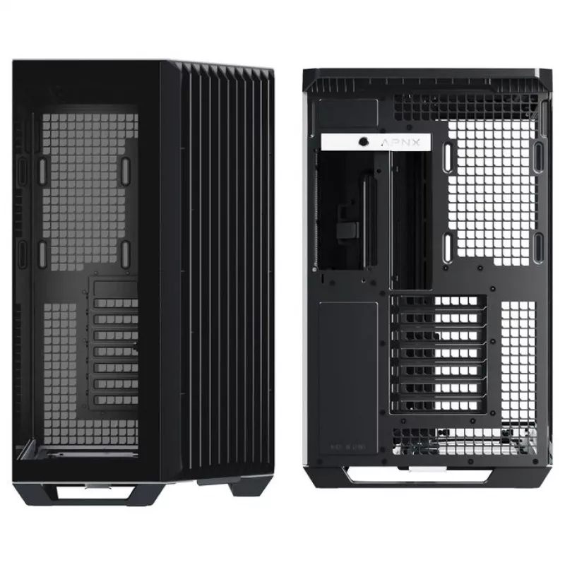 Caixa para PC APNX V1, Midi-Tower, ATX, preto/branco