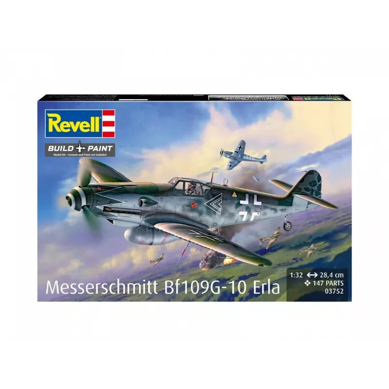 Modelo em plástico avião REVELL Messerschmitt Bf109G-10 Erla escala 1:32