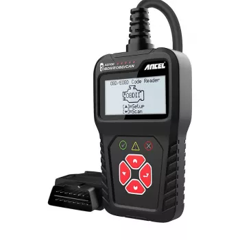 Aparelho de diagnóstico OBD2 Ancel AS100/AC100, suporte multi-protocolo, formato portátil compacto