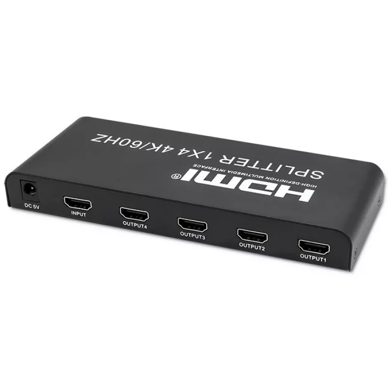 Qoltec 51799 Splitter HDMI ativo 4 x HDMI 4K x 2K | 6 Gb/s | 60 Hz