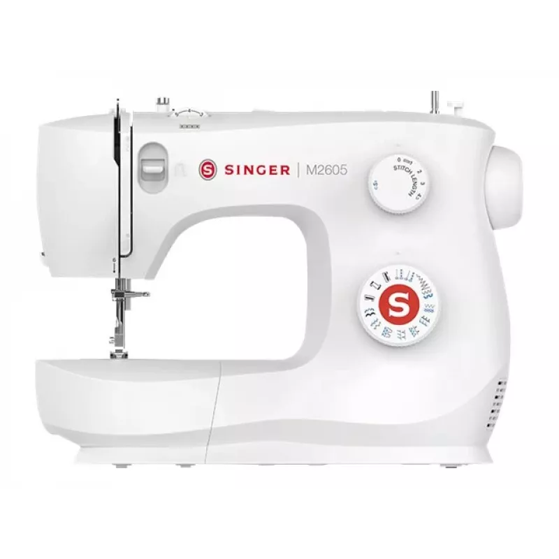 Máquina de costura automática SINGER M2605 Eletromecânica Branca