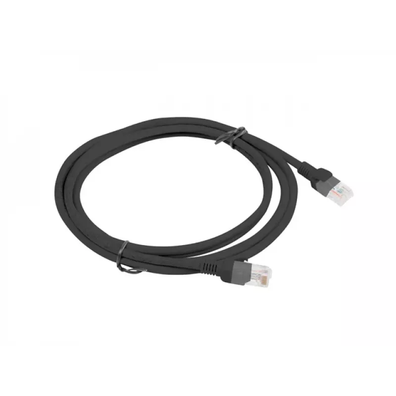 Cabo de rede LANBERG PCU5-10CC-0200-BK RJ-45 Cat5e U/UTP 2 m preto