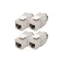 Módulo Keystone Digitus Cat. 6A blindado 4 unid. Prateado RJ-45