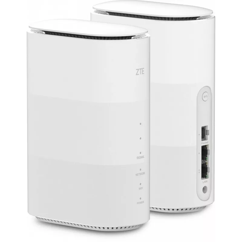 Router ZTE MC888B 5G Dualband Wi‑Fi 6, slot SIM, Gigabit Ethernet, 2 portas LAN, 1 WAN, 1000 MB armazenamento interno, preto