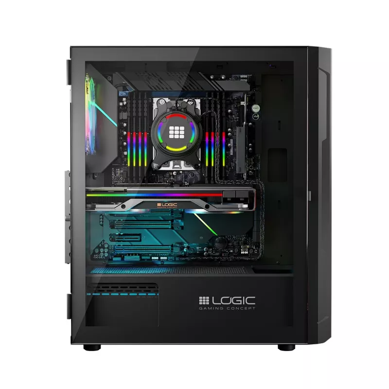 Caixa Logic ARAMIS ARGB MINIDI USB 3.0 preto