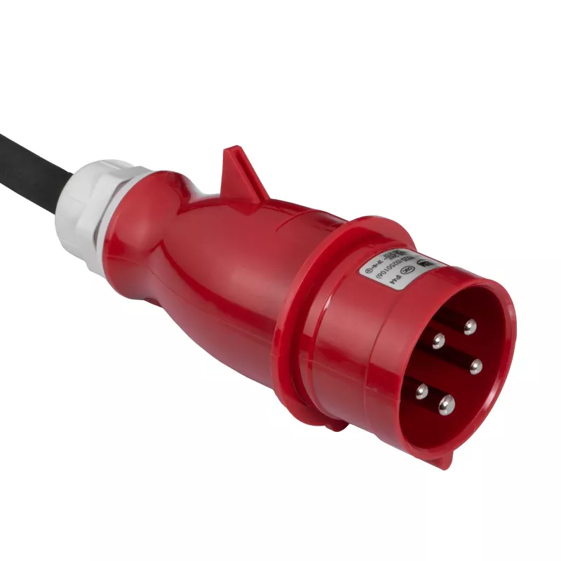 Carregador EV móvel Akyga AK-EC-22, Type 2, ficha CEE 5 pinos, trifásico, 32 A, 22 kW, LCD, 5 m