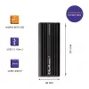 Caixa externa para SSD QOLTEC NV2270 para unidades M.2 SATA/NVMe, USB-C, até 2 TB