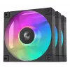 DeepCool FD12 ARGB R-FD12-BKAPN3-G ventoinhas de caixa, 120 mm (120x120x25), 12 V, pack de 3, pretas