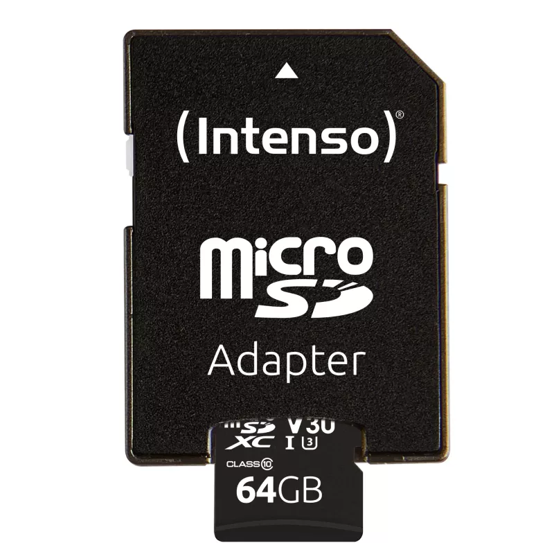 Cartão de memória Intenso 64 GB MicroSDXC UHS-I Class 10 3433490