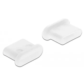 Tampa antipoeira para conector fêmea USB Type-C DeLOCK 64095 10 unid. branco