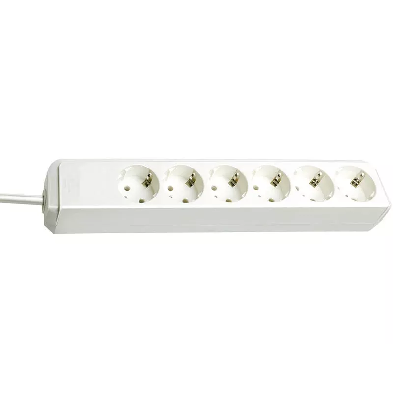 Régua de tomadas brennenstuhl Eco-Line, 6 tomadas, branco (1159420015)