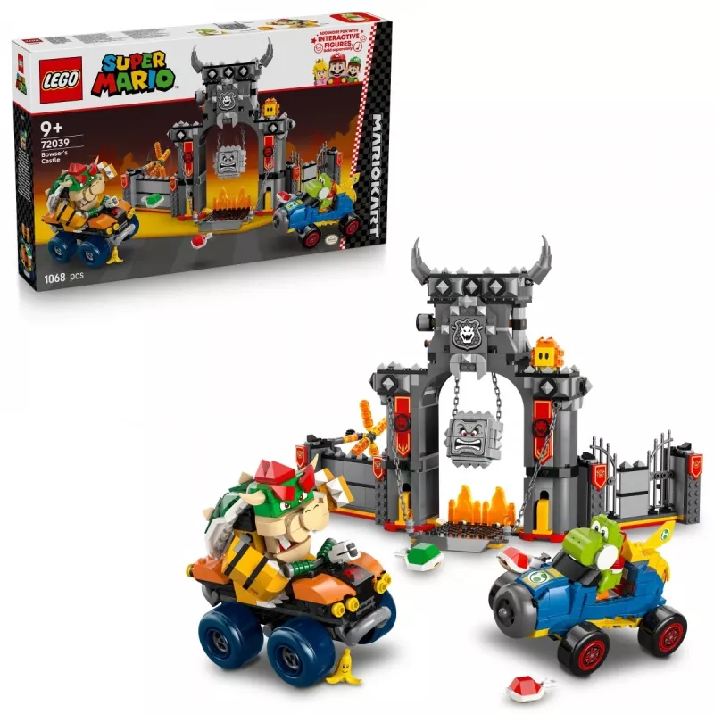 Brinquedo de construção LEGO 72039 Super Mario Fortaleza do Bowser com Mario Kart, conjunto interativo