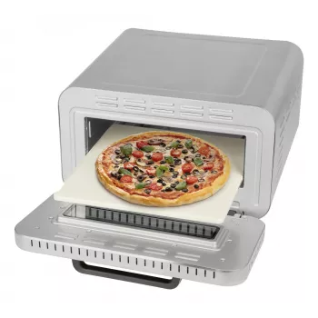 Máquina de pizza ProfiCook PC-PO 1323 – Forno de pizza de bancada, 1 pizza, 2100 W, aço inoxidável, temporizador digital