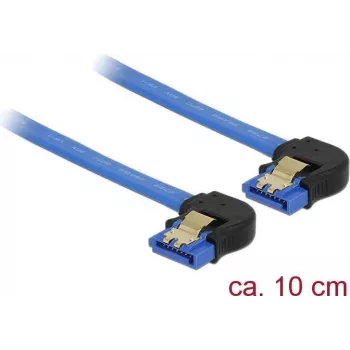 Cabo SATA DeLOCK 85094 0,1 m SATA 7 pinos preto azul