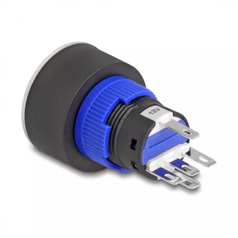 Botão de pressão DELOCK 22049 22 mm, 5× terminais de solda, montagem em painel