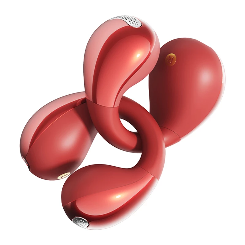 Auscultadores sem fios com clipe QCY Crossky Clip C30S (vermelho) — design de clipe, intra-auriculares, sem fios