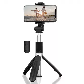 Tripé MEDIA-TECH MT5542 selfie stick 2 em 1 altura ajustável leve