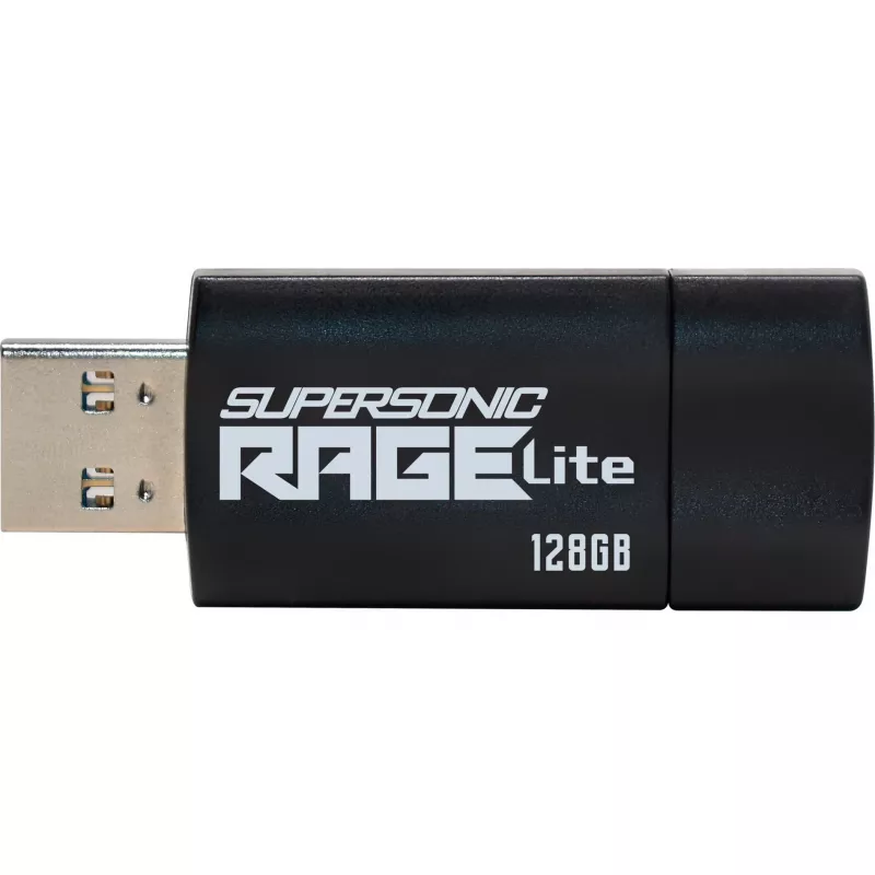 Pen drive PATRIOT Supersonic Rage Lite 128 GB USB Type-A 3.2 Gen 1, 180 MB/s, azul/preto