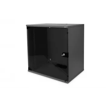 DIGITUS Professional - caixa - SOHO, não montado - 540x400 mm (LxP) - adequado para montagem na parede - preto, RAL 9005 - 12U - 48,3 cm (19