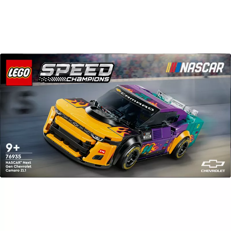 Brinquedo de construção LEGO Speed Champions 76935 NASCAR Next Gen Chevrolet Camaro ZL1, 328 peças, 1 minifigura, idade 9+