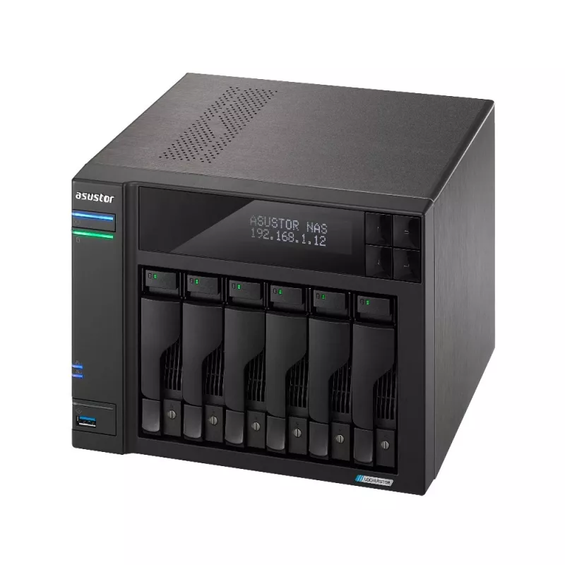 NAS Asustor LOCKERSTOR 6 Desktop Intel® Celeron® N5105 8 GB DDR4 HDD ADM preto
