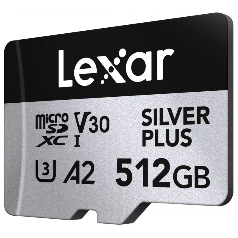 Memória flash Lexar 512 GB UHS-I microSDXC SILVER PLUS