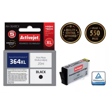 Cartucho de tinta Activejet AH-364BCX (substituto para HP 364XL CN684EE; Premium; 20 ml; preto)