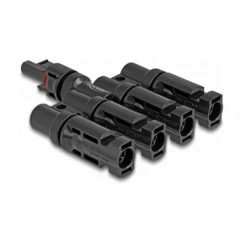 Conector para painel solar DeLOCK DL4 1 x fêmea para 4 x macho preto