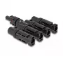 Conector para painel solar DeLOCK DL4 1 x fêmea para 4 x macho preto