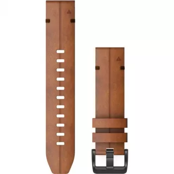 Pulseira Garmin QuickFit 22 couro castanho