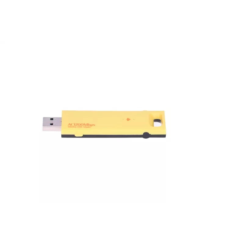 Adaptador USB sem fios Extralink U1200AC AC1200 Dual-Band, amarelo plástico