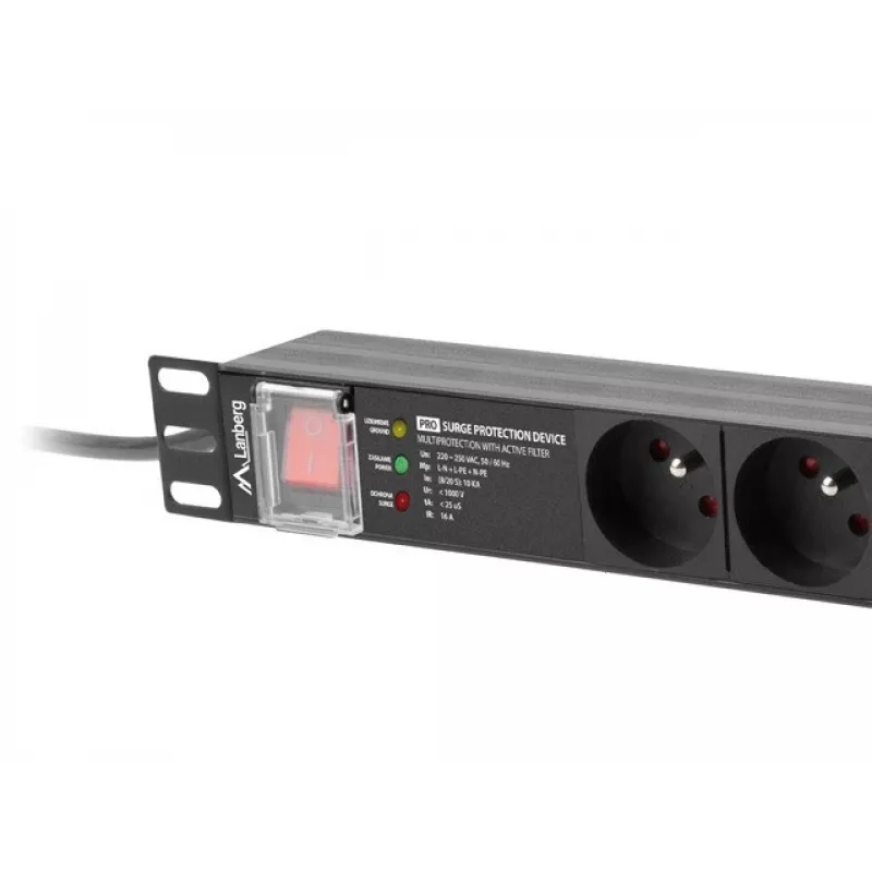 Unidade de distribuição de energia PDU Lanberg PDU-PRO-07E-0200-BK