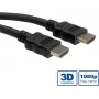 ROLINE - Cabo de vídeo/áudio/rede - HDMI - 30 AWG - HDMI, 19 pinos (M) - HDMI, 19 pinos (M) - 2 m - blindado - preto (11.04.5732)