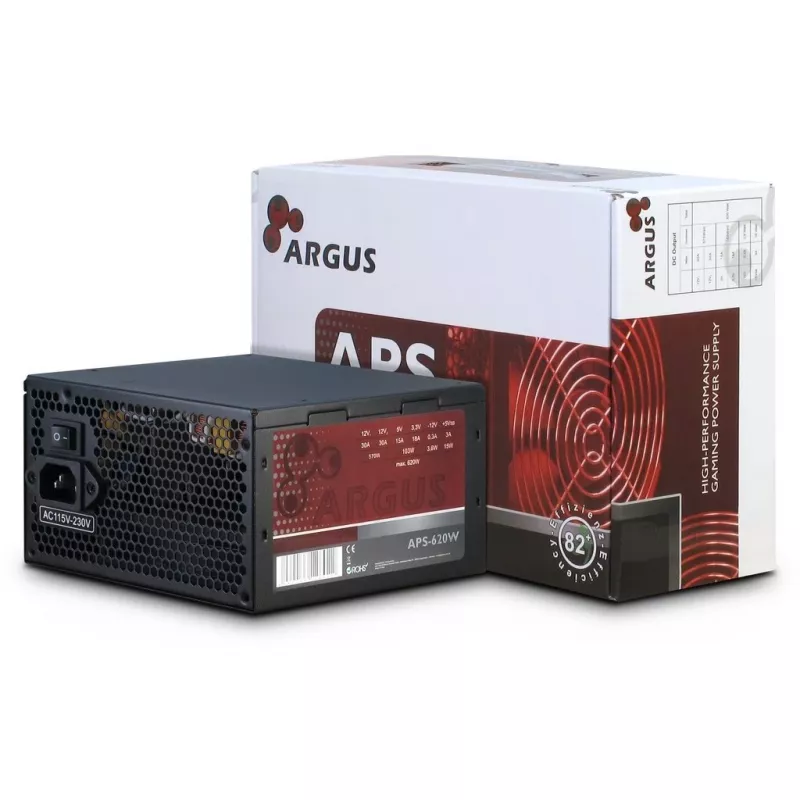 Fonte de alimentação Inter-Tech Argus APS 620 W 20+4 pin ATX ATX preto