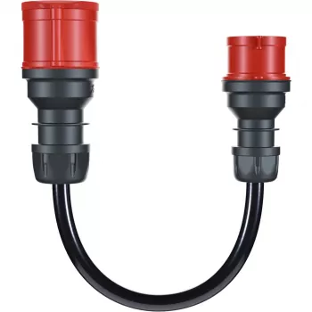 Adaptador para Gemini flex 22 kW CEE vermelho trifásico 32A > CEE vermelho 16A preto 30cm