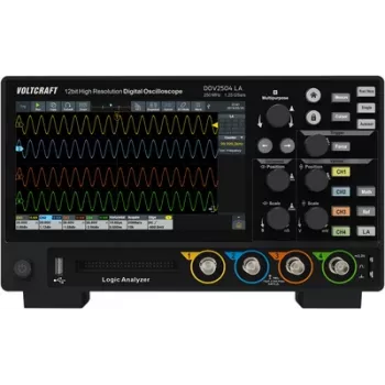 Voltcraft DOV2504 LA osciloscópio digital 250 MHz 4 canais 1,25 GSa/s 100 Mpts 12 bits (VC-16753955)