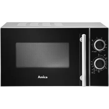Micro-ondas Amica AMGF20M1GS de bancada com grelhador 20 L 700 W preto, prateado