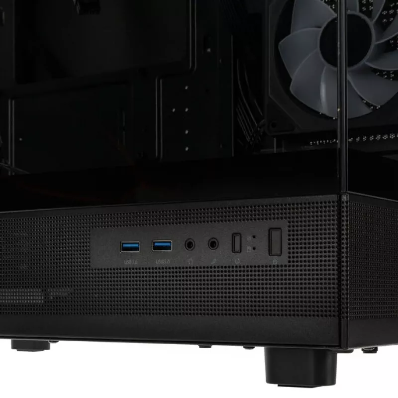 Caixa Micro-ATX GSI SmartAssembly ARGB com vidro - 650W