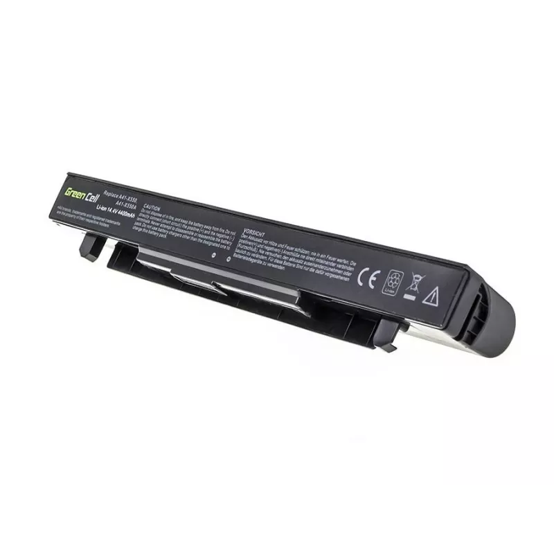Bateria Green Cell AS68 para ASUS A450 A550 R510 X550 Série, Li-Ion 14,4 V 4400 mAh, 4 células, preto