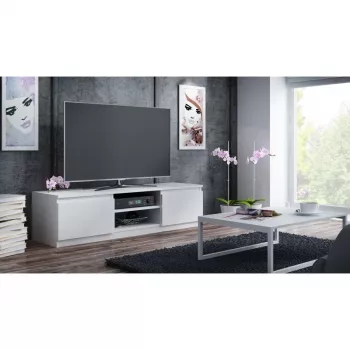 Móvel de TV Topeshop RTV140 BIEL com 2 prateleiras