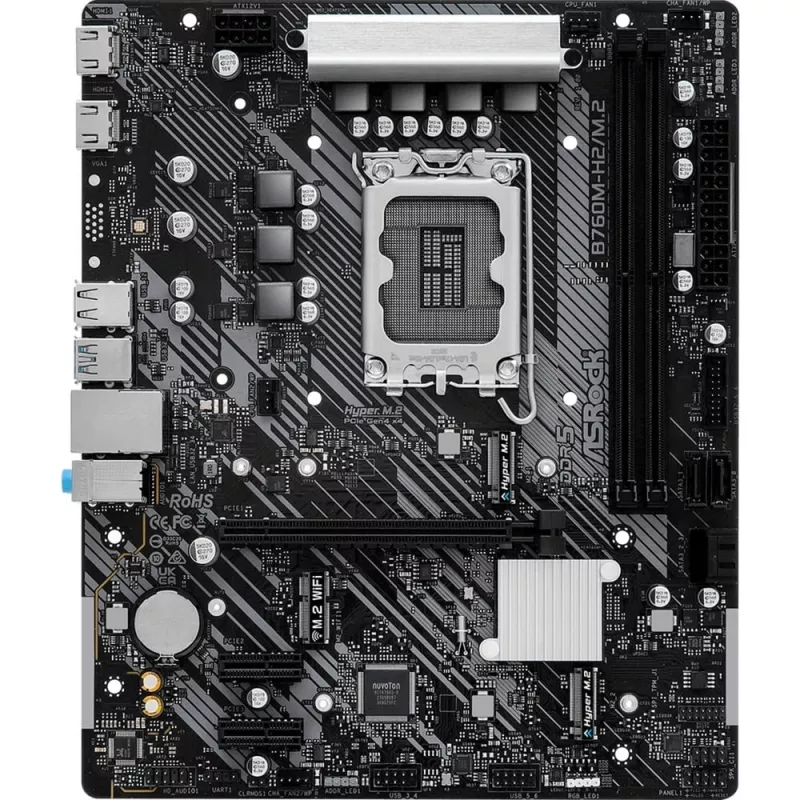 Motherboard ASRock B760M-H2/M.2 DDR5 LGA1700 Micro-ATX