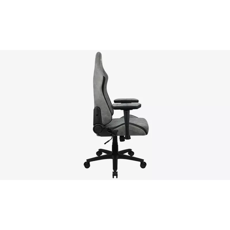 Cadeira gaming universal Aerocool Crown AeroSuede com assento acolchoado, cinzento pedra