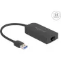 Adaptador DeLOCK 66045 USB 5 Gbps Type-A para 2,5 Gigabit LAN RJ45 preto