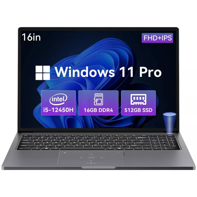 Blackview AceBook 12K1 i5-12450H 16 polegadas WUXGA 16GB SSD512 Windows 11 Pro Cinzento