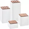 Conjunto de 4 recipientes de cerâmica para armazenamento ZWILLING 1002267 – vidrado, empilhável, hermético para chá, café, açúcar, especiarias