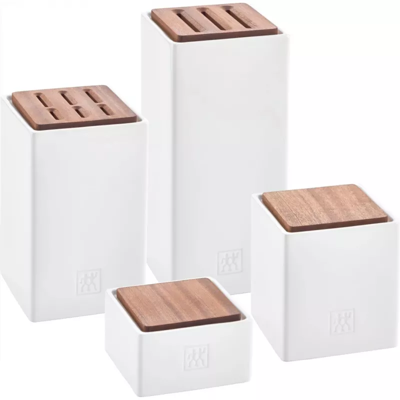 Conjunto de 4 recipientes de cerâmica para armazenamento ZWILLING 1002267 – vidrado, empilhável, hermético para chá, café, açúcar, especiarias