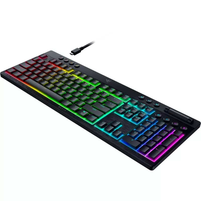 Teclado mecânico de perfil baixo Razer BlackWidow V4 — Orange Switches, Bluetooth sem fios
