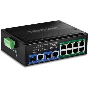 Switch Gigabit industrial TRENDnet TI-BG108 – 10 portas, 400W PoE++