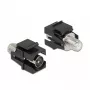 Módulo Keystone conector macho IEC para conector fêmea F preto DeLOCK 86856